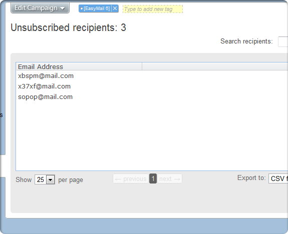 unsubscribes management